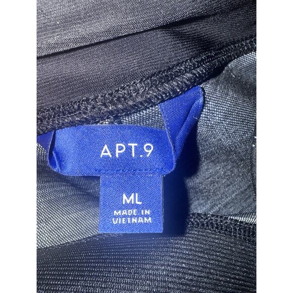 NWT APT 9 Black Windowpane Plaid Tummy Control Bootcut Dress Pants Size MT NEW - Picture 5 of 13